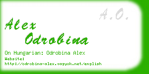 alex odrobina business card